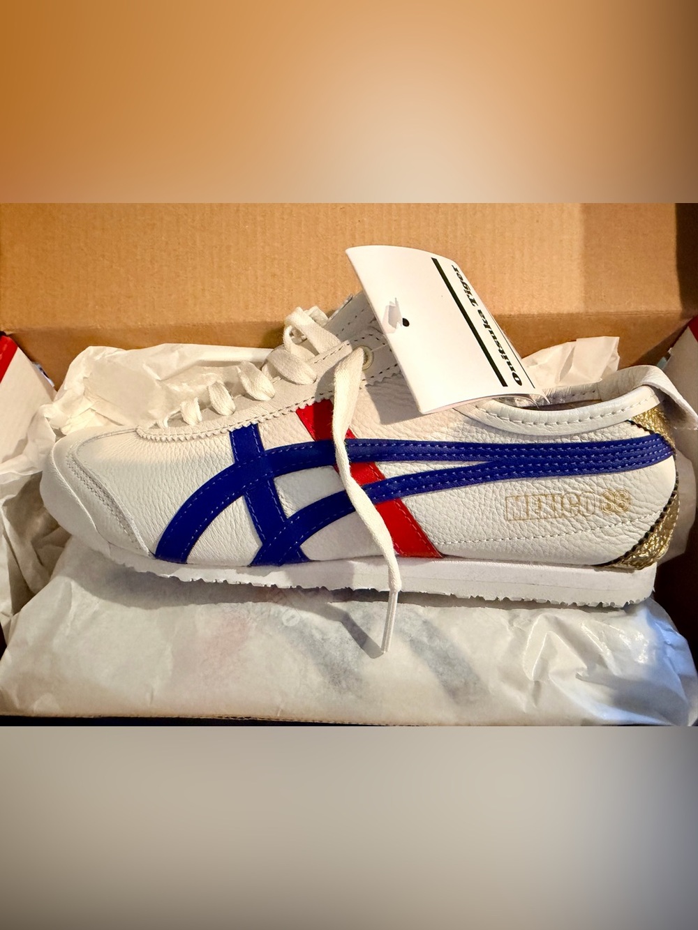 Onitsuka Tiger by Asics Mexico 66 - White, Blue, Red, & Gold - Picture 6 of 7